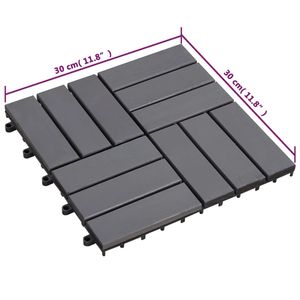 Piastrelle per Decking in legno massello di Acacia 10 pz 11.8 di lavaggio grigio "x 11.8"-pavimenti per esterni Premium - Product Image 6