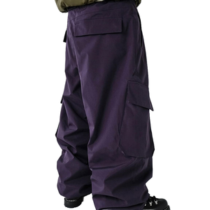 Top Selling 2026 / 2027 Men's <b>Waterproof</b> 100% Polyester Plus Size Baggy Cargo Pants Straight Wide Leg Ski Snowboarding <b>Trousers</b> - Product Image 3