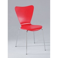 Chaise de salle à manger contemporaine en bois courbé avec structure en fer pour la maison, le bureau, le bar, l'école, l'appartement, l'hôtel, le centre commercial, la villa, l'hôpital
