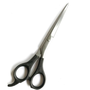 Ciseaux de barbier japonais en acier inoxydable doré à lame affûtée avec manche en plastique noir pour coiffeur professionnel et salon de coiffure - Product Image 5