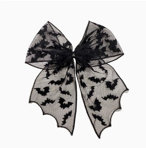 Pajarita de Telaraña para Decoración de Halloween, Accesorio Reutilizable para Fiestas, Diseño de Red Negra - Product Image 2