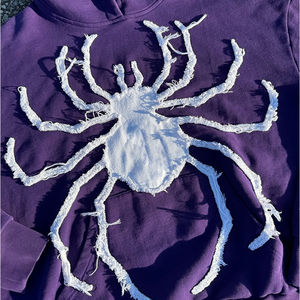 Sweat à capuche pour homme 2026 Y2K avec broderie araignée |   Pull-over streetwear de créateur |   Fabricant de logos personnalisés OEM - Product Image 3