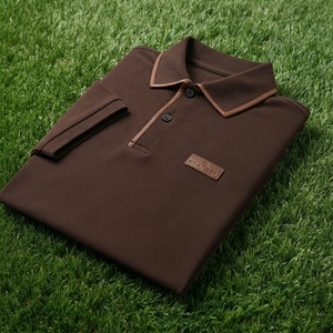 Camisa Polo Personalizada para Hombre, Color Chocolate, Manga Corta, Ropa Deportiva de Golf, Uniforme de Trabajo, Fabricante Mayorista OEM ODM - Product Image 4