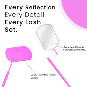 High Quality Pink Lash <b>Mirror</b> Custom Log Stainless Steel <b>Square</b> Eyelash Extension <b>Mirror</b> Wholesale - Product Image 3