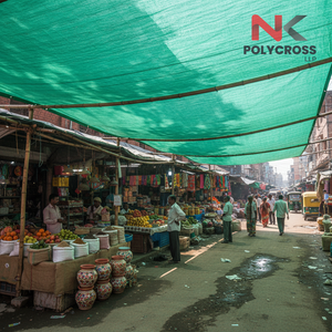 ผ้าใบคลุมตลาดเกรดอุตสาหกรรม ผ้าใบคลุมตลาดกันน้ำสำหรับงานหนัก สำหรับคลุมแผงขายของกลางแจ้ง ใช้ในเชิงพาณิชย์ - Product Image 1