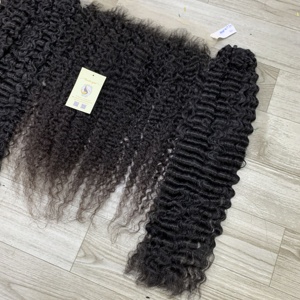 วิกผมหยิกชาวพม่าแบบพรีเมี่ยมผมดิบจากเวียดนามลูกไม้สวิส13X6 HD ส่วนหน้าผมคนผมต่อผมจากเวียดนาม - Product Image 3