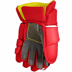 Gants de hockey sur glace IBERIA Premium Black avec doublure jaune |   Gants de protection pour joueurs de hockey |   Logo personnalisé OEM en gros - Product Image 5