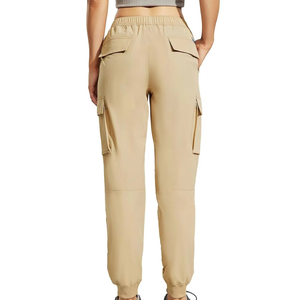 Pantalones Cargo de Invierno para Mujer, Estilo Urbano, Cintura Media, Forro Polar de Algodón, Impermeables, Cintura Elástica, Servicio OEM - Product Image 4