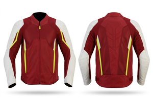 เสื้อแจ็คเก็ตมอเตอร์ไซค์คุณภาพสูง ผลิตจากผ้าโพลีเอสเตอร์ 100% แบบตาข่าย แขนยาว สำหรับนักขี่มอเตอร์ไซค์  ป้องกันการกระแทก ระบายอากาศได้ดี และมีสไตล์ - Product Image 6