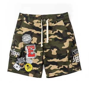 Premium Men's <b>Camouflage</b> Patchwork <b>Cargo</b> Shorts Streetwear Hip Hop Embroidered Multi-Pocket Militaryc Shorts - Product Image 5