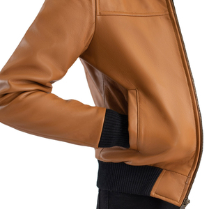 Wholesale Fashionable Outdoor Leather Jacket for Woman Women Winter Short Leather Jacket Most Selling Product - Product Image 6