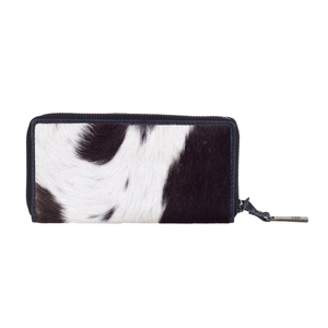 Portefeuilles longs pour femmes en cuir véritable et fourrure de cheval, doublure PVC, fermeture éclair, porte-monnaie, porte-cartes, portefeuille RFID, export en gros, style vintage - Product Image 5