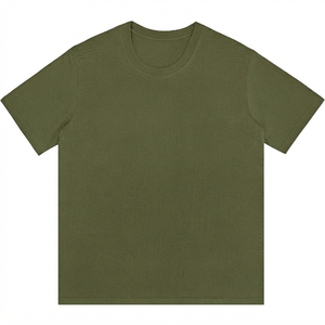 A2808 Men's Short-Sleeved Round Neck <b>T</b>-<b>Shirt</b> Youth Style Printed <b>Polyester</b>/Cotton Woven Fabric 200 Grams Weight - Product Image 3