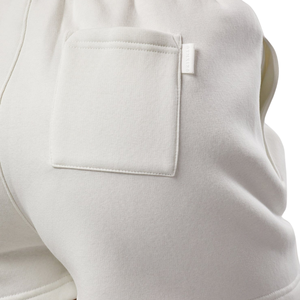 Shorts en molleton blanc pour femme, coupe décontractée, shorts de sport, toucher doux, entraînement, fitness, vêtements de sport décontractés, usage quotidien - Product Image 4