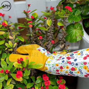 Produit le plus vendu : Manches de sécurité extensibles en tissu blanc à fleurs multicolores, compatibles écrans tactiles, pour l'entretien domestique et du jardin - Product Image 6