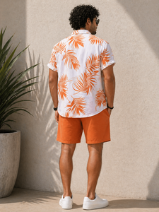 Men's Casual Beech Wear Summer Shirt 300 Grams Breathable Quick Dry Eco-Friendly Short Sleeve Floral Print Design 100% Polyest - Product Image 2