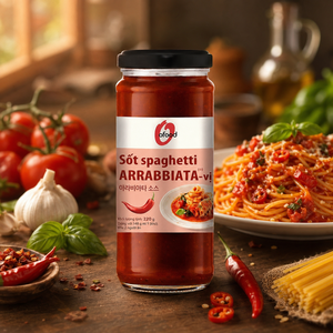OEM & Wholesale O'Food | Authentic Italian-Style Arrabbiata Tomato Pasta <b>Sauce</b> | Hot & Spicy with Korean Spices | Ready-to-Use | - Product Image 1