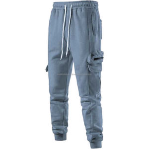 Survêtement deux pièces pour homme en molleton polyester coupe-vent uni à capuche, personnalisé, bleu, pour la maternité - Product Image 6