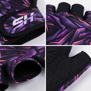 Gants de fitness pour hommes avec protection du poignet, rembourrés, demi-doigts, conception respirante, renforcés, personnalisables avec logo - Product Image 2