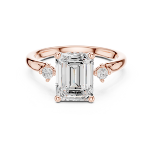 Anillo de Compromiso Clásico de Oro Amarillo de 14K para Mujer, Diamante Cultivado en Laboratorio Certificado por IGI, Corte Esmeralda de 2CT, Aniversario, Boda - Product Image 5