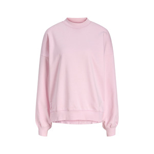 Women's Pink 2pc <b>Tracksuit</b> Set Crew Neck Sweatshirt Joggers Full Sleeve Solid Color Casual Loose Fit 100% Cotton Spring Wear - Product Image 4