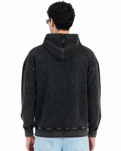 Sweat à capuche vintage délavé pour homme, coupe oversize, en coton doux, style streetwear décontracté, avec service OEM, qualité supérieure - Product Image 6