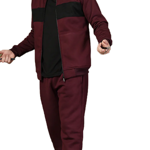 Survêtement unisexe premium décontracté et sportif, color-block, avec veste zippée élégante et pantalon assorti, confortable, pour le sport et le streetwear - Product Image 5