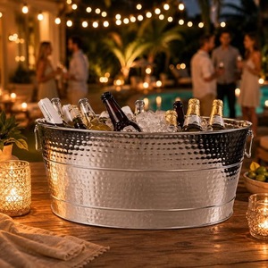 Cubo de Hielo de Acero Inoxidable Estilo Americano Moderno con Tapa, Contenedor Aislado para Almacenamiento de Hielo con Pinzas y Barra para Fiestas - Product Image 5