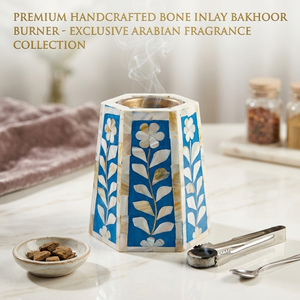 Brûle-encens haut de gamme en os incrusté avec couvercle rond, fait main, corps robuste pour une utilisation longue durée, remplissage facile des parfums - Product Image 1