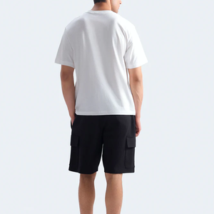 T-shirt oversize structuré 300 GSM tendance en tissu épais, coupe droite, couleur os brut - Product Image 6