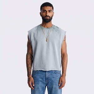 Débardeur Sportif Homme Coupe Boxy Vintage Ample Sans Manches Sans Coutures Séchage Rapide Respirant pour Activités de Plein Air - Product Image 2