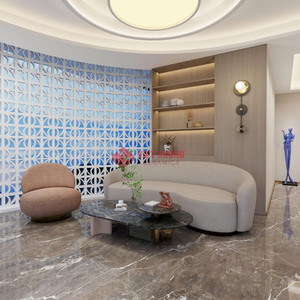 Carreaux pleine masse décoratifs en ciment pour intérieur, couleur blanc, origine Vietnam - Product Image 2