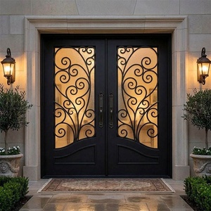 Premium outdoor main gate made of rust-resistant wrought iron; features an exquisite design, is waterproof, and is easy to use. - Product Image 4