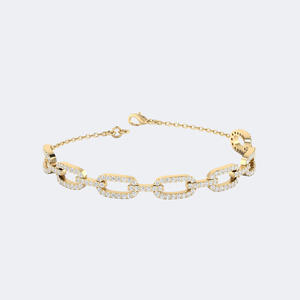 Bracelet à maillons sertis de diamants ronds de 1,50 carat - Product Image 1