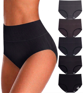 Culottes taille haute élégantes pour femmes, coupe haute, en coton doux, respirant, tissu extensible, couvrance totale, confort quotidien, ODM - Product Image 1