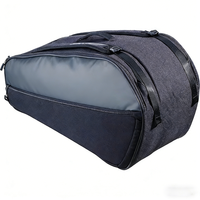 Sac à dos de baseball professionnel imperméable pour raquettes, deux compartiments, en nylon noir durable, 50-70L, personnalisable pour adultes