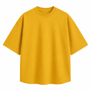 Streetwear Style Men's Oversized <b>Olive</b> <b>Green</b> Cotton <b>T</b>-<b>Shirt</b> Short Sleeve O-Neck Casual Loose Fit Jersey Knit Solid Color - Product Image 4