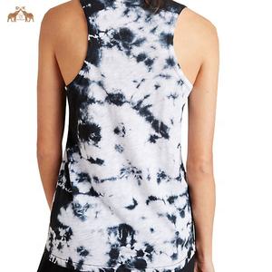 Hot Sale Cotton Black & <b>White</b> <b>Tie</b> Dye Tank <b>Top</b> Casual Women s Fashion Apparel - Product Image 2