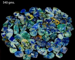 Lote de Cabujones de Azurita y Malaquita, Gemas Naturales Azul Verdoso Pulidas, Semipreciosas, para Joyería al por Mayor - Product Image 3