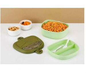 Boîte à lunch en plastique élégante et de haute qualité, pour le transport quotidien du déjeuner, fabriquée en Inde, au meilleur prix. - Product Image 1