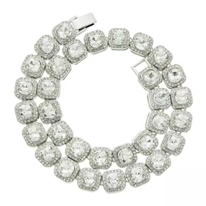 Cadena cubana de moissanita VVS certificada GRA, plata de ley 925, cierre personalizado, collar de moda hip hop, venta al por mayor - Product Image 1