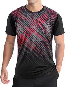เสื้อยืดออกกำลังกายผู้ชายแบบตาข่าย แห้งเร็ว สำหรับยิมและกีฬา แขนสั้น รับผลิตตามแบบ OEM สำหรับตลาดสหรัฐอเมริกา ขายส่งจำนวนมาก - Product Image 6