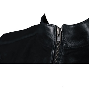 Veste de moto en cuir noir véritable, best-seller, vente chaude, sur mesure, nouvelle mode, veste de moto en cuir résistante pour l'hiver - Product Image 4