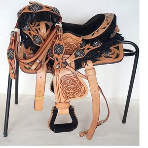 Selle de cheval en cuir anglais de style western, durable et confortable, équipement d'équitation |   Équipement Équestre Premium Qualité Export Inde - Product Image 2
