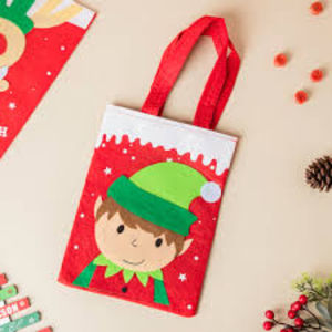 Sac fourre-tout en coton personnalisé de haute qualité pour Noël, motif uni, lettres promotionnelles, États-Unis - Product Image 5