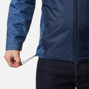 Wholesale <b>Men's</b> Waterproof Windbreaker <b>Jacket</b> Lightweight Hooded Outdoor Sport Coat Color Block Casual <b>Rain</b> <b>Jacket</b> for Hiking - Product Image 5