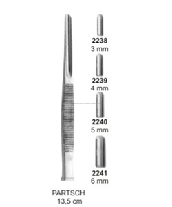 Ciseaux à os en acier Partsch 13,5 cm pour usage dentaire, manuels et réutilisables - Product Image 1