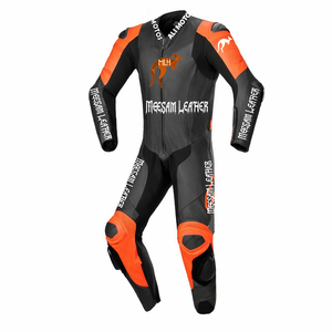 Combinaison de moto en cuir de course, combinaison de moto en cuir épais fabriquée au Pakistan, vêtements de moto, combinaison de course Kangaroo, qualité supérieure - Product Image 1