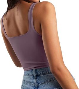 Top Corto sin Mangas para Mujer, Tela Suave, Ajuste Cómodo, Estilo Casual Diario, Ligero - Product Image 3