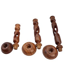 Pièces de porte-bougie en bois faites à la main, composants de chandelier en bois non finis pour la décoration intérieure DIY - Product Image 6